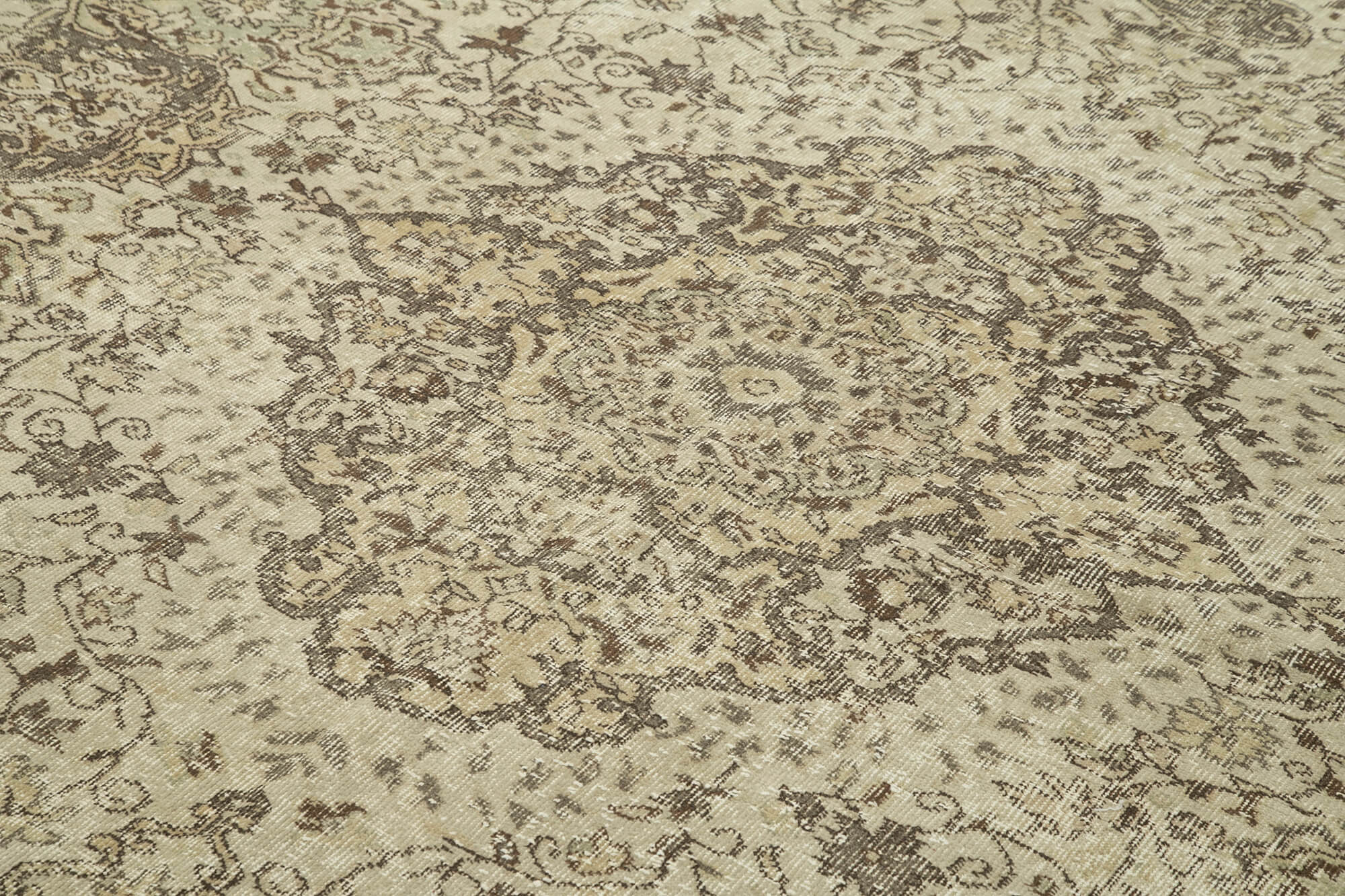 Handmade Decorative Oriental Beige Rug 203 cm x 310 cm