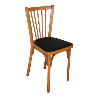 Baumann n°12 black skai chair, light beech
