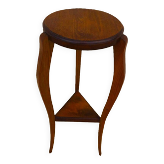 Art deco style pedestal table in beech wood