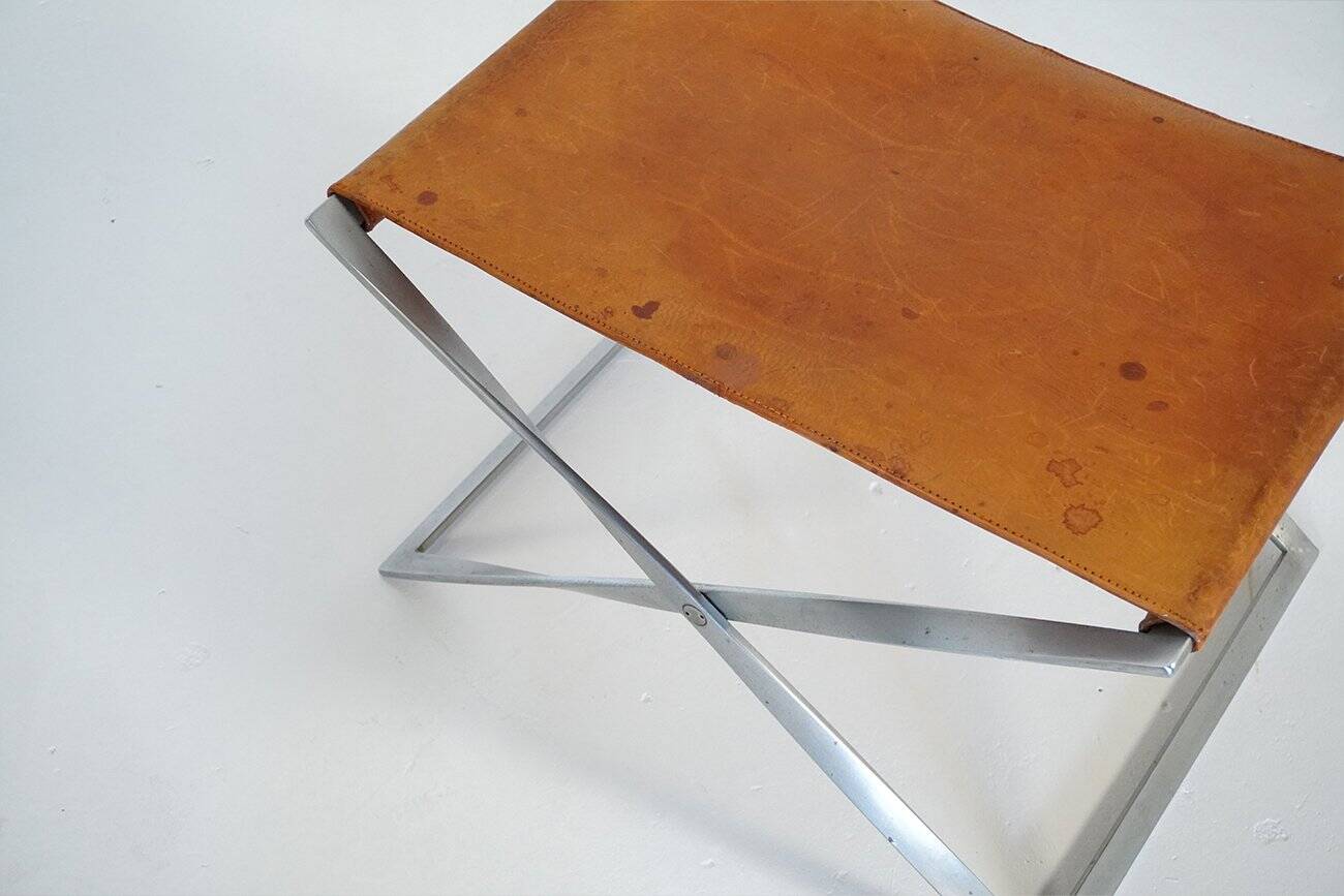 Pk91 Folding Stool by Poul Kjaerholm for E. Kold Christensen, Denmark, 1960s