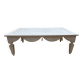 Table basse en bois peint réchampi