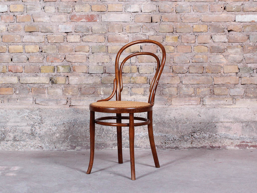 Chaise no.14 by michael thonet for thonet, hêtre courbé assise in cannage, autriche, circa 1859