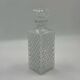 Vintage crystal glass carafe with stopper — diamond cut pattern