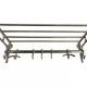 Vintage coat rack, chromed metal, art deco cloakroom