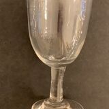 2 verres à pied anciens en verre bullé et soufflé