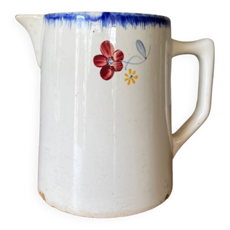 Old earthenware pitcher Digoin Sarreguemines Mary Lou