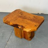 Table d'appoint de style brutaliste japonais, wabi-sabi, milieu du siècle, années 1960