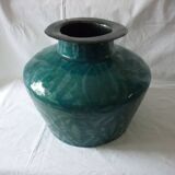 29 cm enamelled copper vase