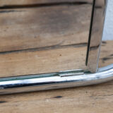Porte manteau miroir en métal aluminium vintage années 60