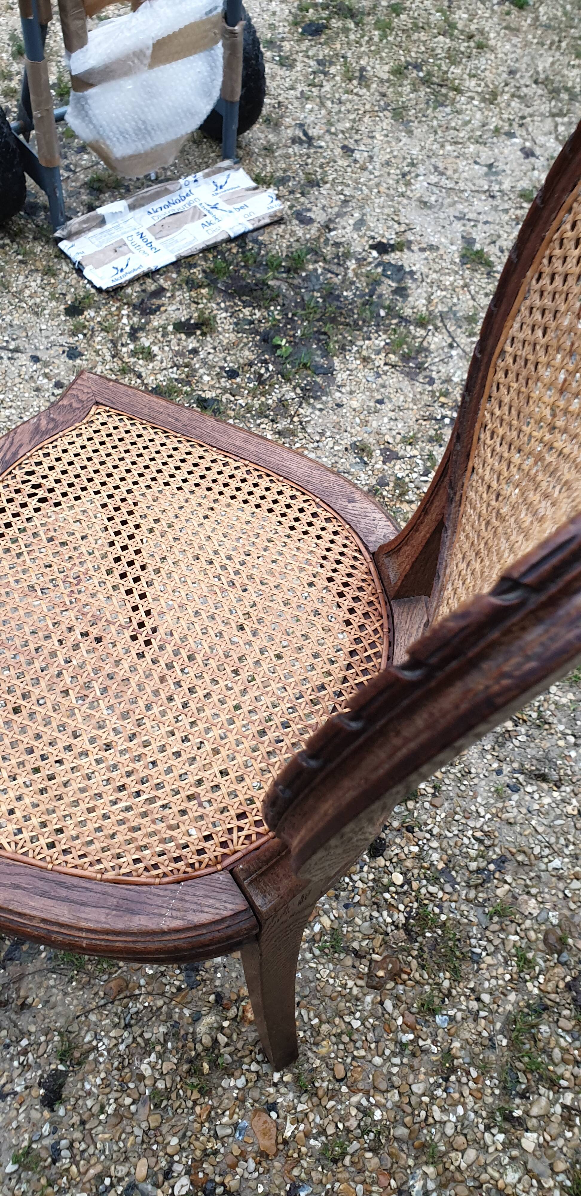 Louis XVI caned chair