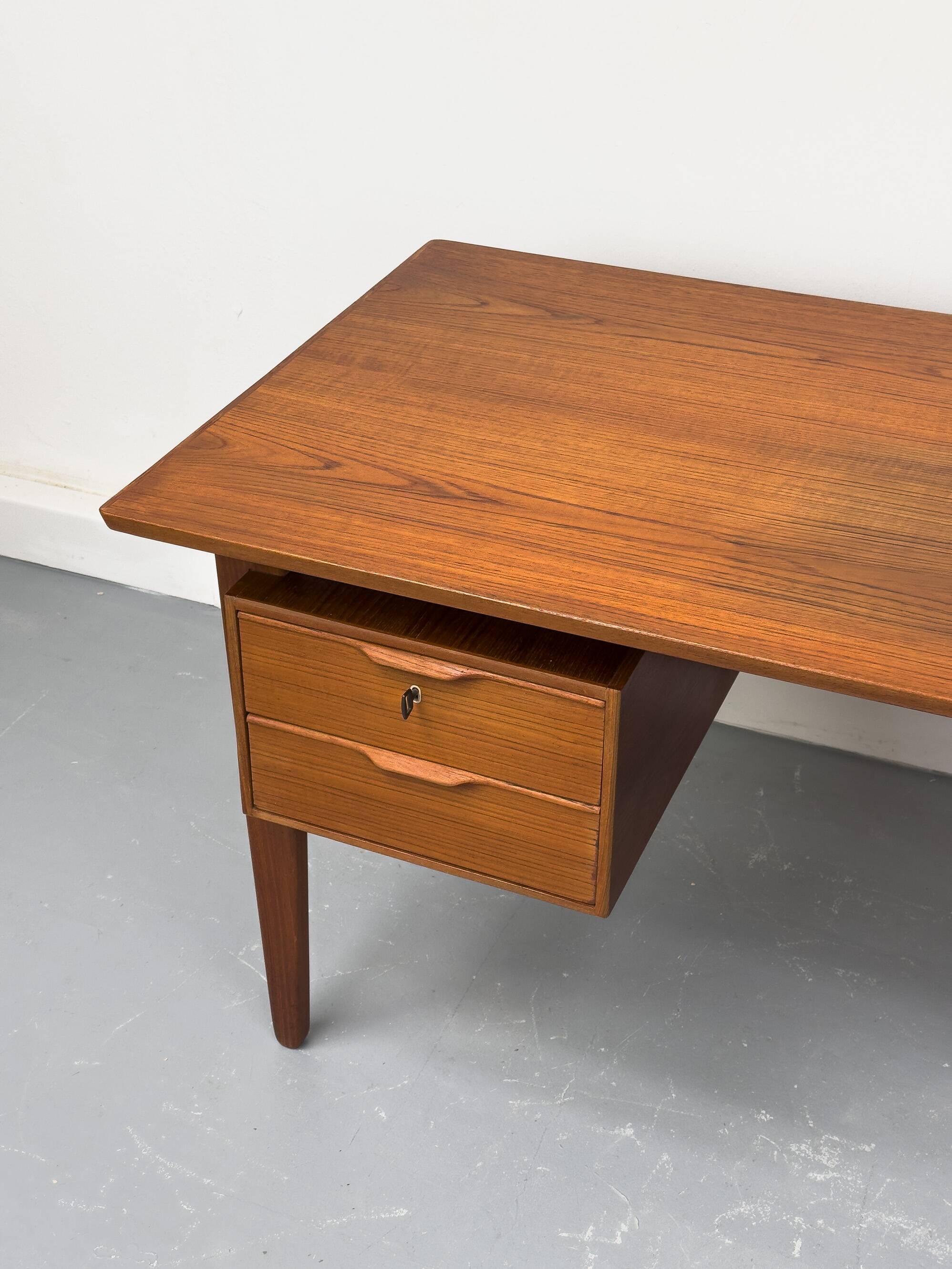 Danish Teak Desk with Drawers by H. Jørgensen for Fredericia, 1960s