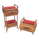Ensemble de rangement en osier