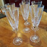 Crystal champagne flutes