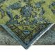 Overdyed Wool Vintage Handmade Carved Rug 169 cm x 288 cm