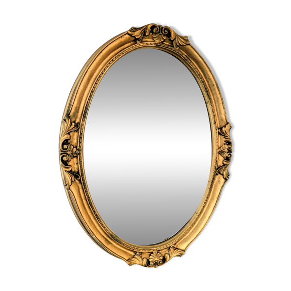 Miroir doré vintage – glace biseautée, élégance classique 82 x 64 cm