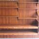 Modular and functional wall shelf by Troeds Bjärnum, in teak, 1960.
