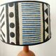 Large terracotta lamp and vintage tribal lampshade