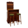 Bar Chesterfield anglais classique avec tabourets de bar