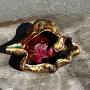 Vintage ceramic seashell trinket tray from Vallauris, 20/17 cm