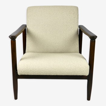 Beige boucle armchair , 1970s