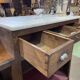 Bar counter in oak, zinc, and white marble from the early 20th century.