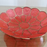 Pocket, cup, in red capiz mother-of-pearl and brass 1970