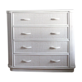 Dresser in white rattan, vintage