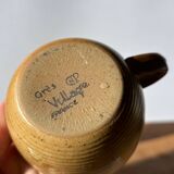 Set of 10 CNP village stoneware coffee cups and saucers