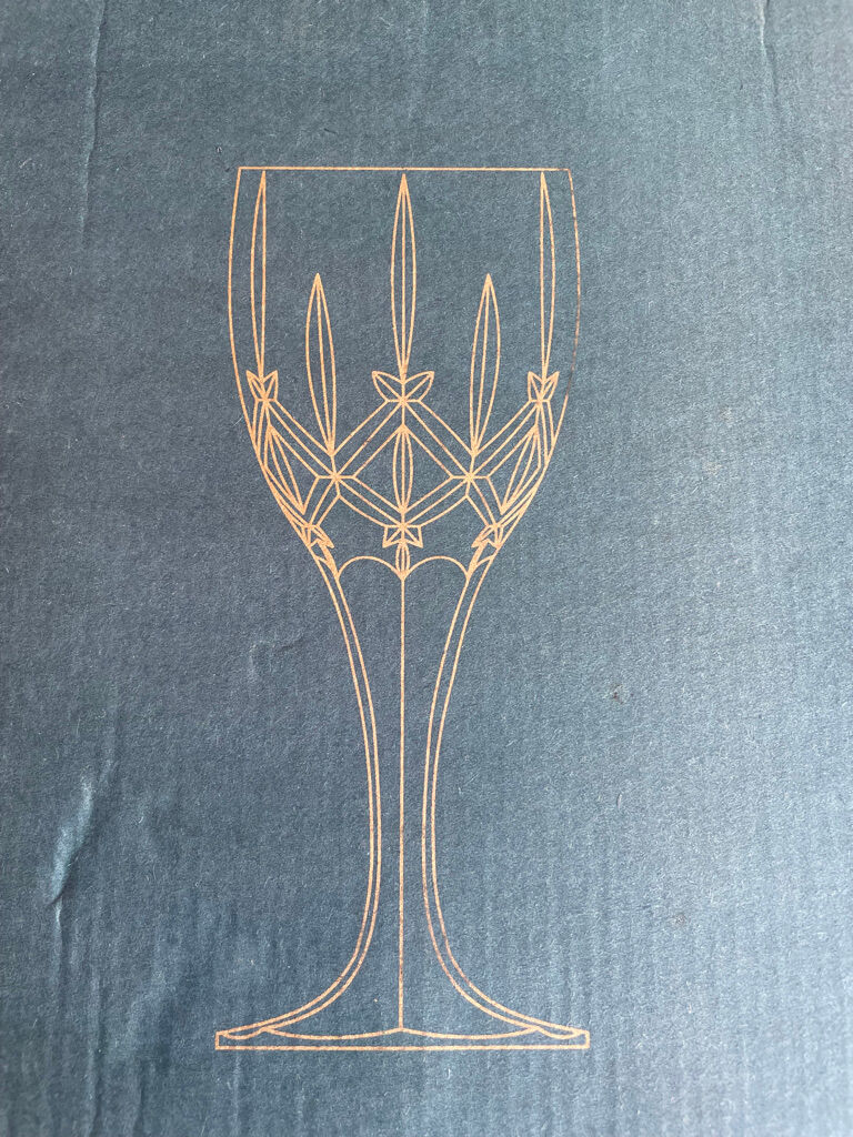 Bohemia - glasses on foot (6) - Modern mid-century - Lead crystal 24% Pbo