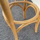 Curved wooden bar stool