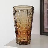 Vase jaune ambré en verre