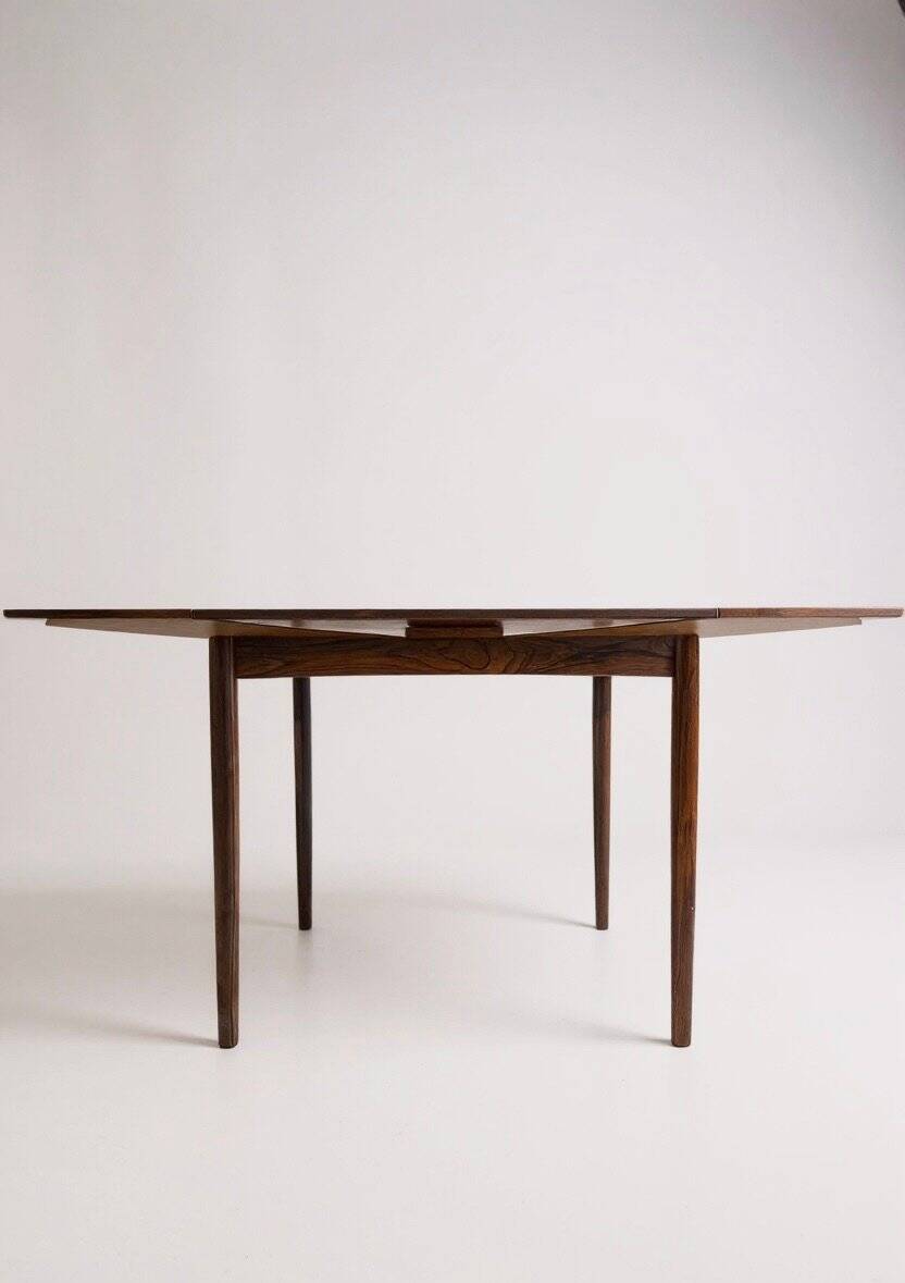 Scandinavian square extendable dining table by Poul Hundevad for Hundevad & Co., 1970s.