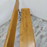 Banc en chêne et fer forgé