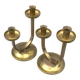 A beautiful pair of antique French Art Deco brass candlesticks
