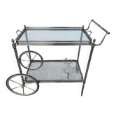 Chariot de service roulant finition argent Jansen