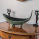 Large sculptural tripod bowl Ceramidi – Black/green glazed ceramic