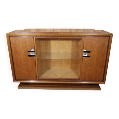 Desserte Buffet d'époque Art Déco En Chêne Clair