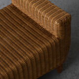 Stool, hocker in rattan and teak, Dutch design, 1970’s