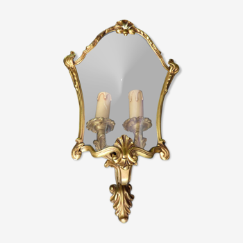 Louis XV-style wall light in gilded bronze
