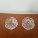 Set of 2 cut glass egg cups