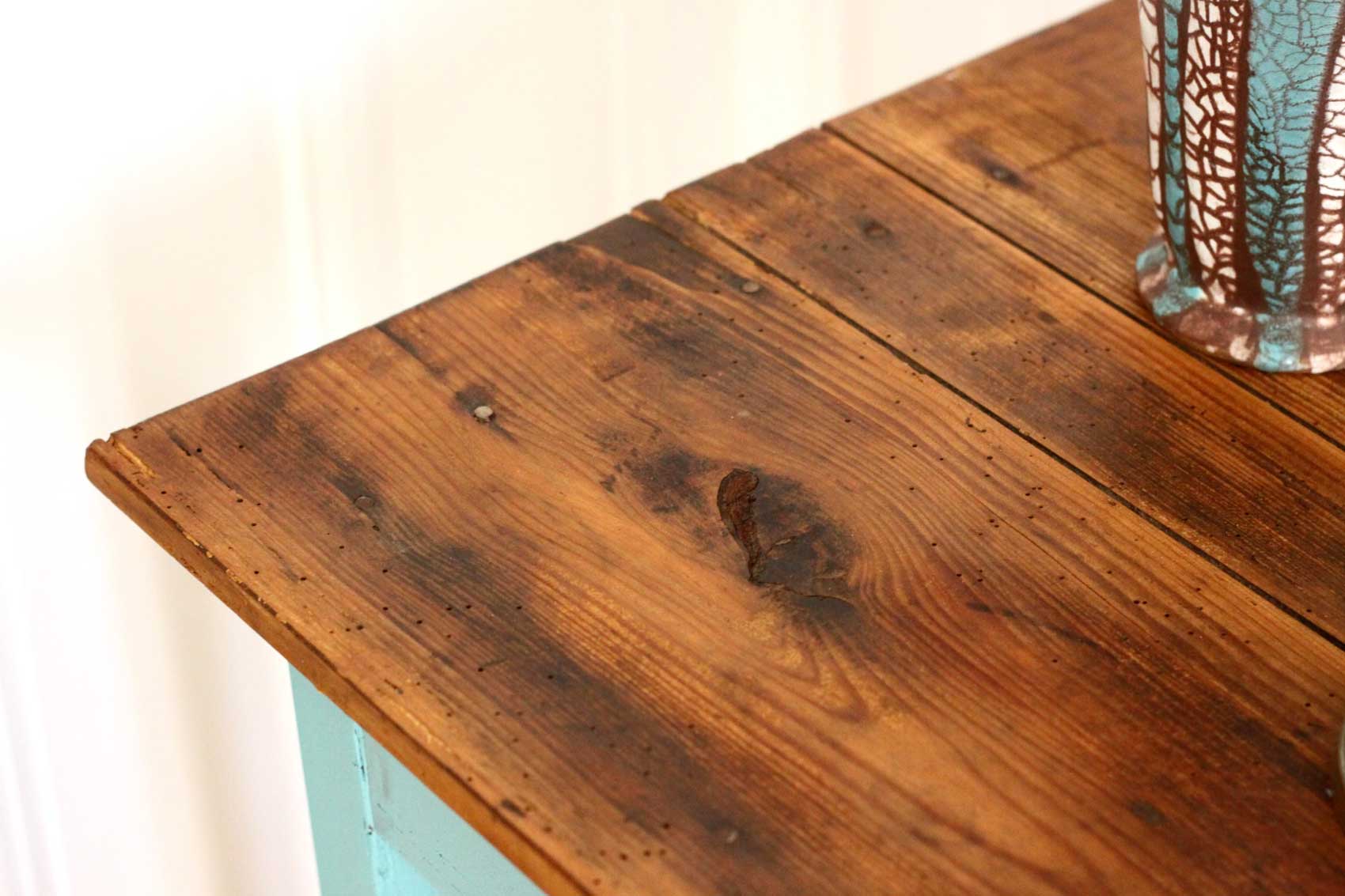 Patinoed wooden table