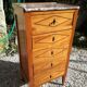 Louis XVI style ragpicker in marquetry and marble