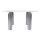 Wolfgang C.R. Mezger Marble on steel coffee table 1980s