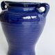 Blue earthenware amphora vase