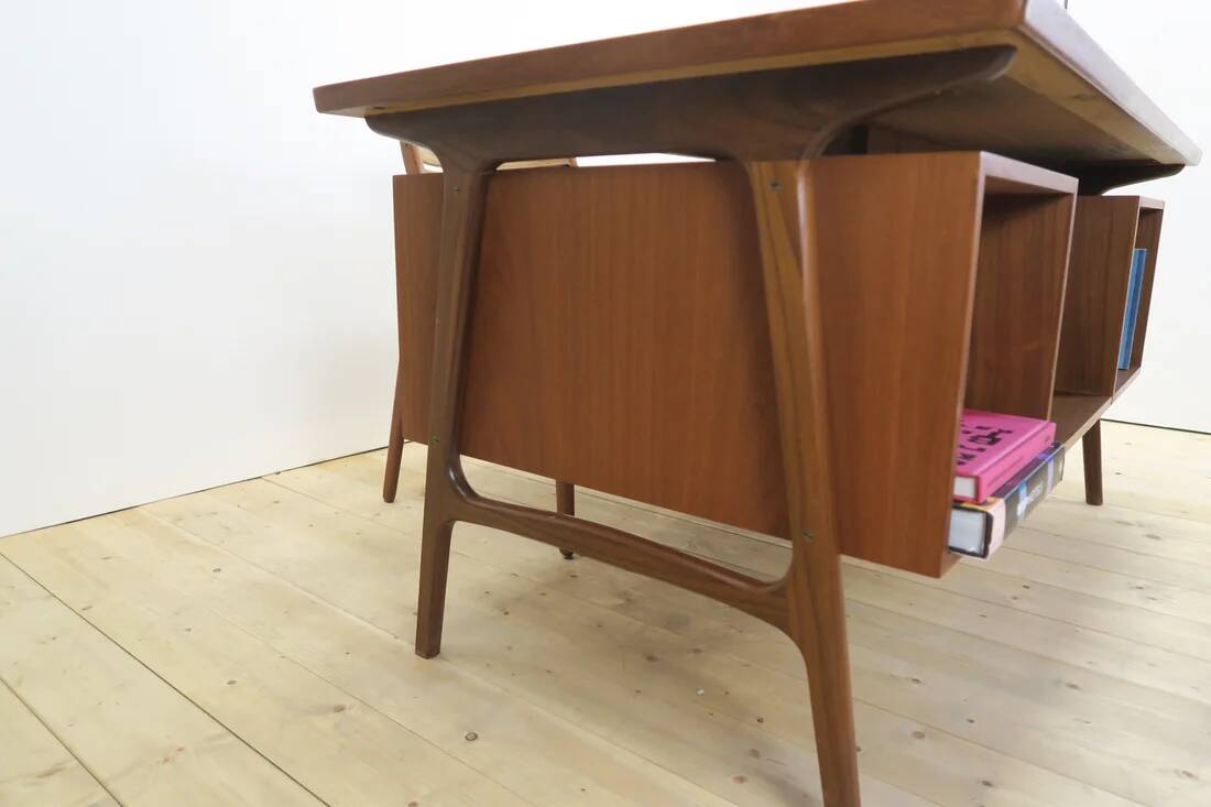 Teak desk with drawers, Denmark 1960