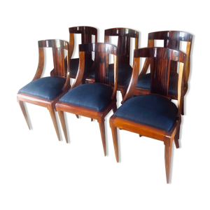 Serie de six chaises gondoles Art