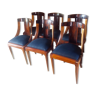 Serie de six chaises gondoles Art Deco