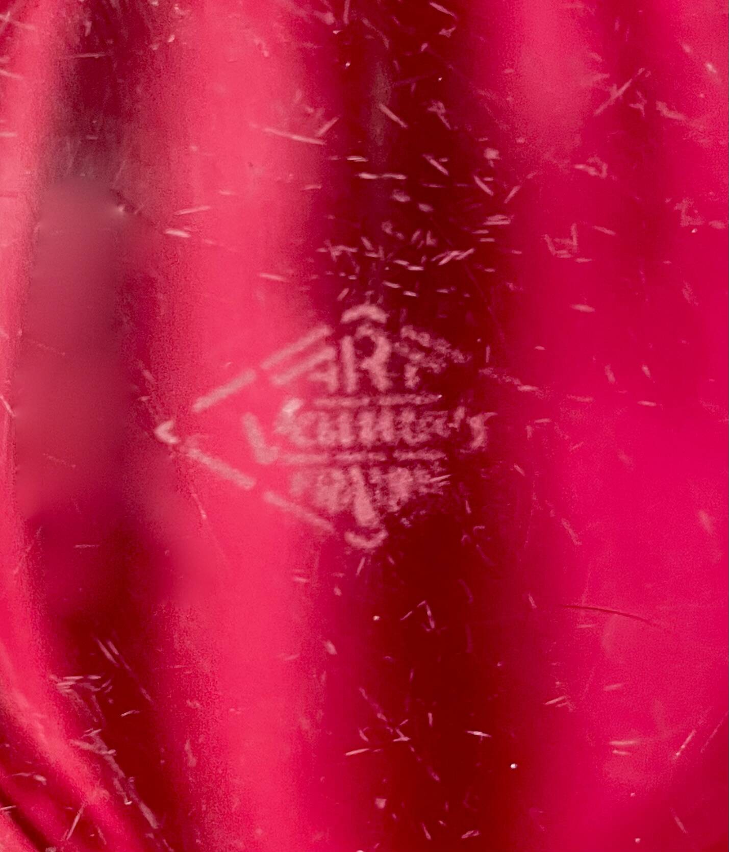 Crystal fruit bowl signed "Art Vannes France", empty pocket, 1960s