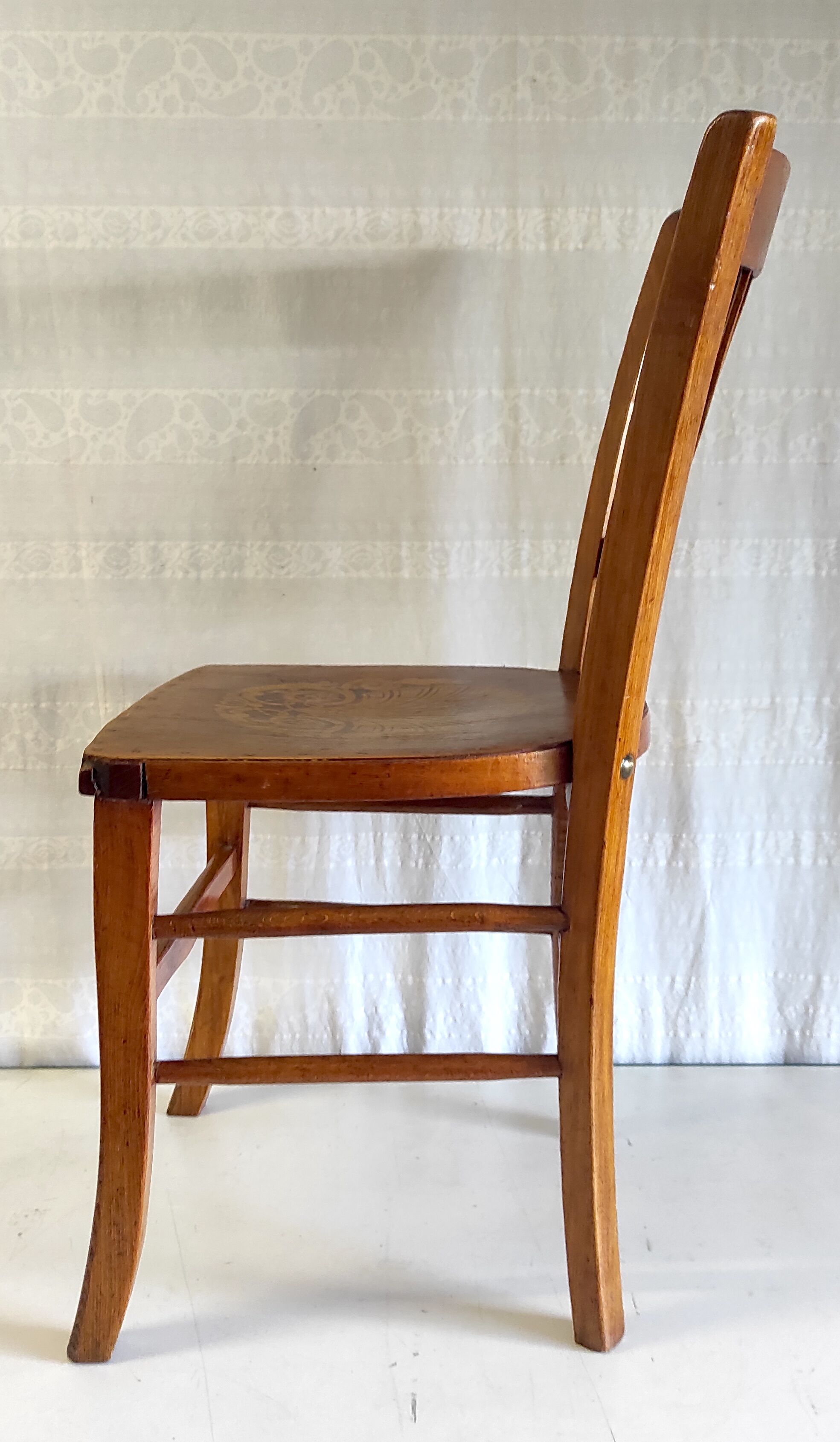 Bistro chair in solid beech – 50s/60s