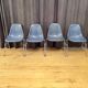Set of four DSS chairs, fiberglass, designed by Charles and Ray Eames, Herm